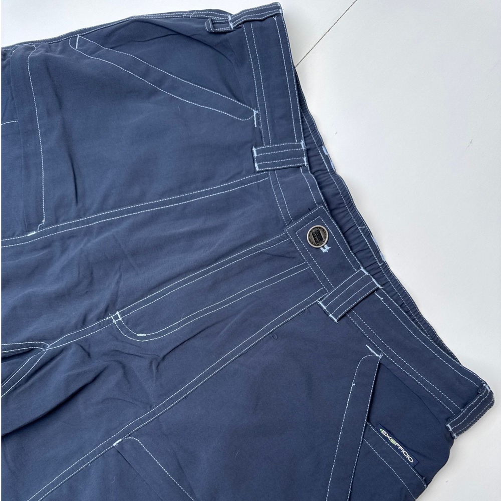 ExOfficio Mens Navy Blue Nylon Hiking Utility Cargo Shorts Size 36